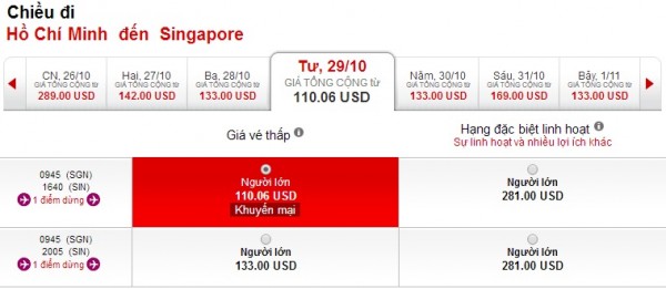 Vé máy bay Hà Nội đi Singapore giá rẻ