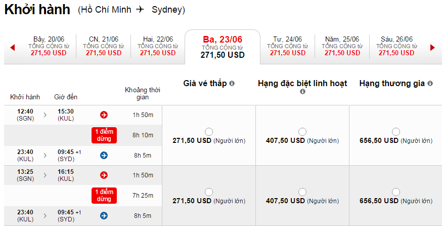 HCM-Syd Air